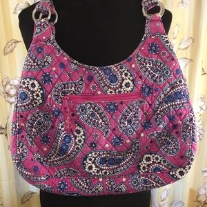 Vera Bradley Fabric Purse Pink &  Blue Paisley